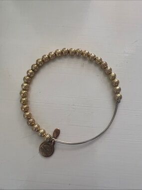 Alex and Ani Gold Beaded Expandable Charm Bracelet